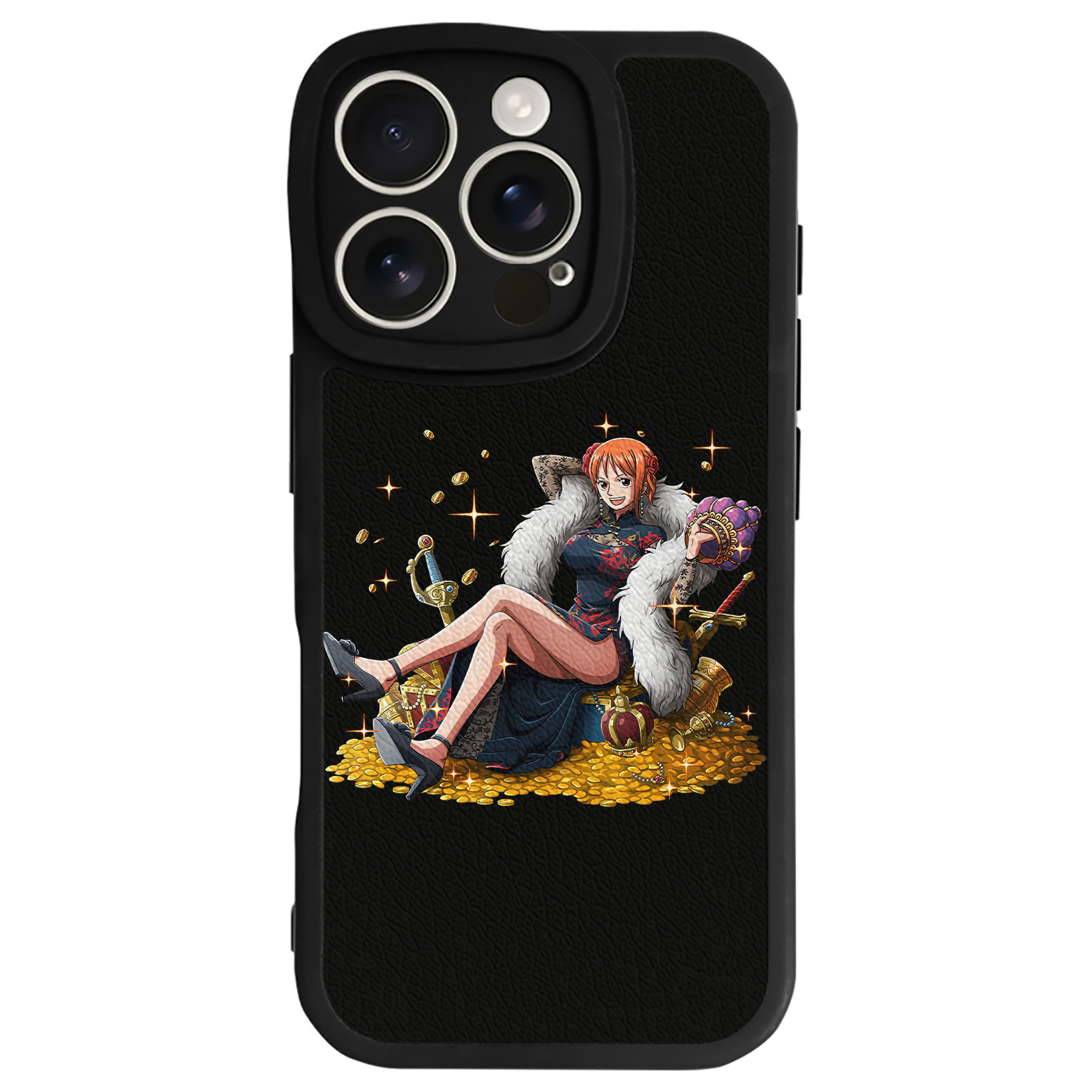 （画像用） ワンピース ナミ ONE PIECE Nami 【iPhone 16シリーズ対応】シリコンスマホケース（レザー調） 材質：シリコン